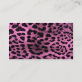 Animal leopard print - pink business card (Back)
