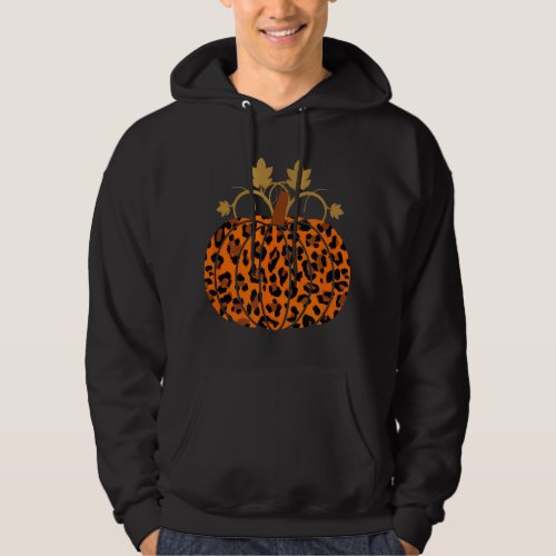 Animal Leopard Print Pumpkin Halloween Fall Autumn Hoodie