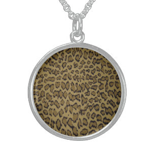 ANIMAL LEOPARD PRINT STERLING SILVER NECKLACE
