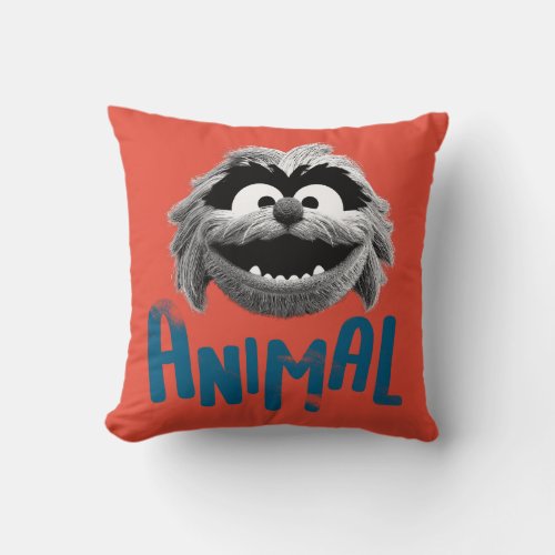 Animal _ Lets Rock Throw Pillow