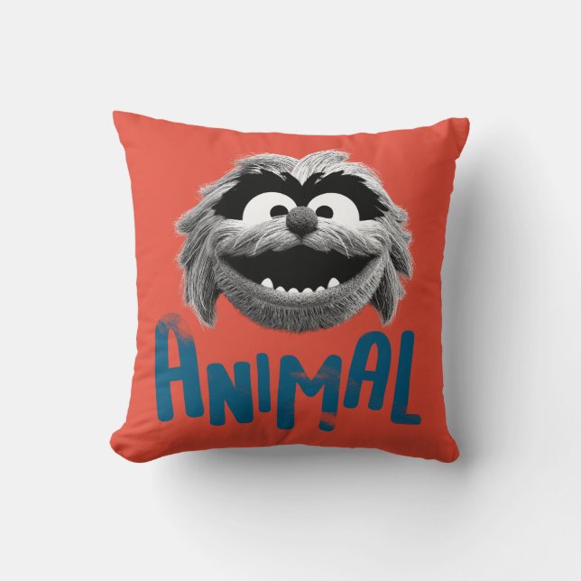 Animal - Let's Rock Throw Pillow (Front)