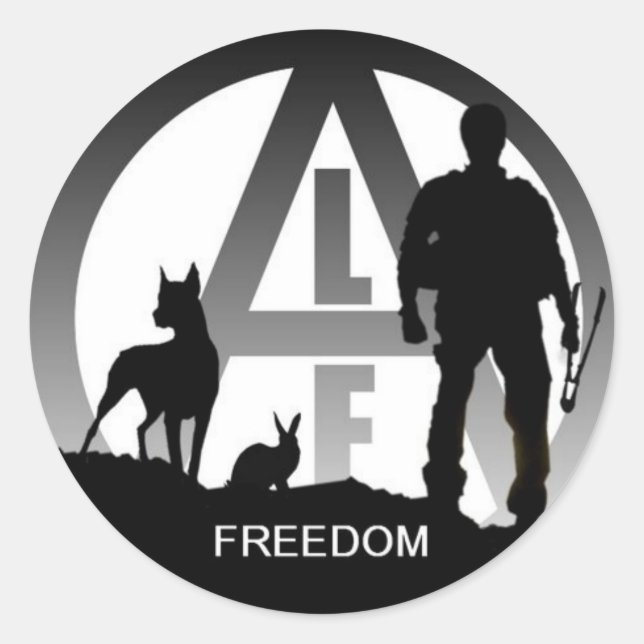 Animal Liberation Front Freedom Stickers (Front)