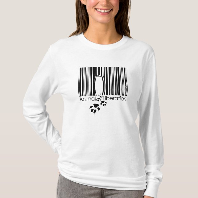 Animal Liberation Girls Hoodie T-Shirt (Front)