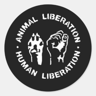 Animal Liberation Human Liberation Classic Round Sticker