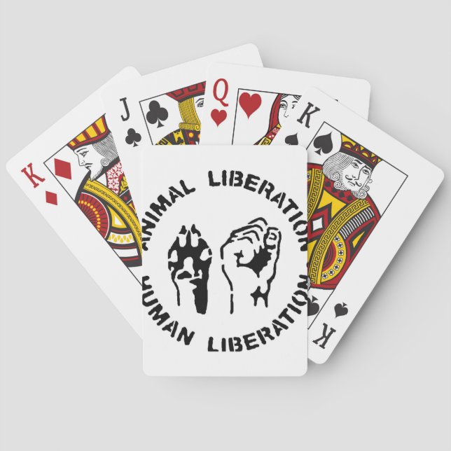Animal LIberation - Human Liberation Poker Cards (Back)