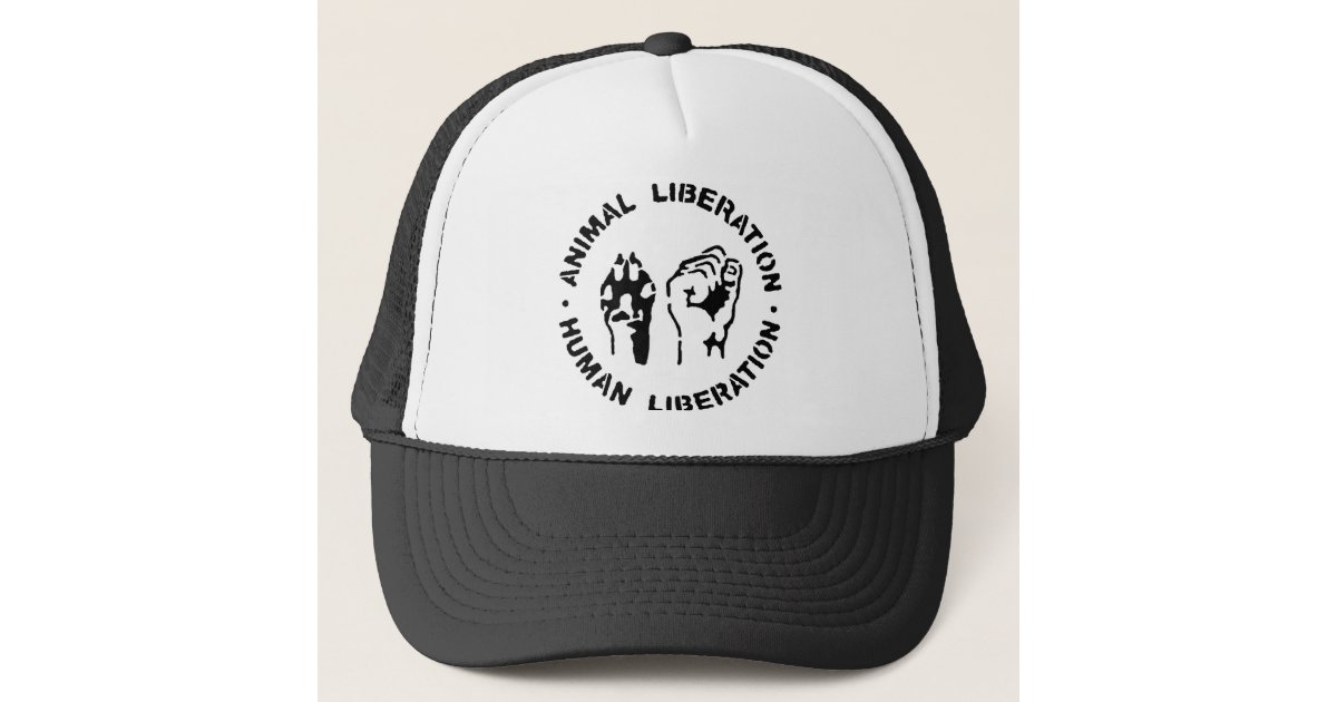 Animal LIberation - Human Liberation Trucker Hat | Zazzle.com