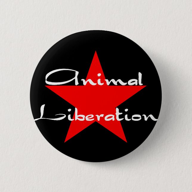 animal liberation pinback button (Front)