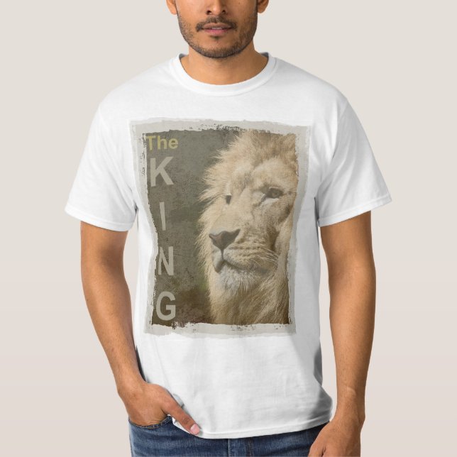 Animal Lion Face Top Template Mens Value Modern (Front)