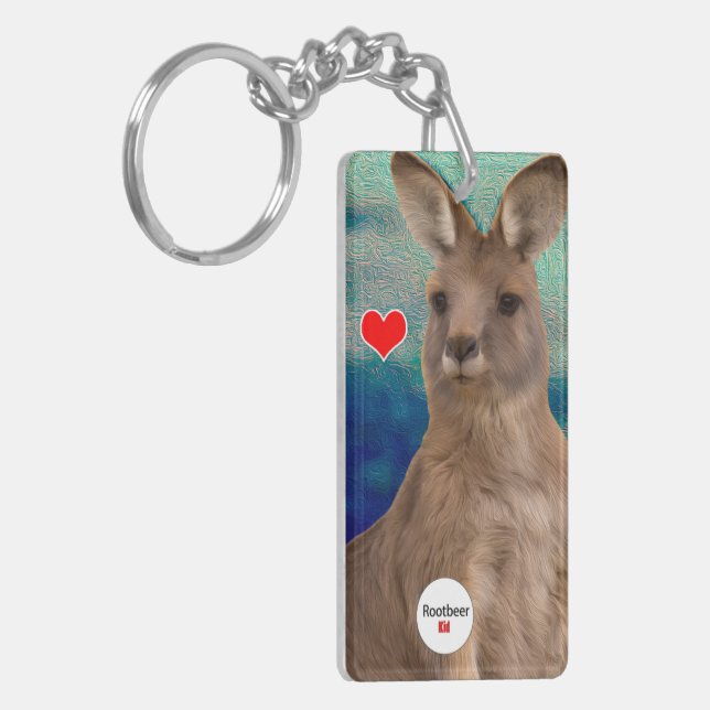 Animal Love - Kangaroo Love Keychain (Front Left)