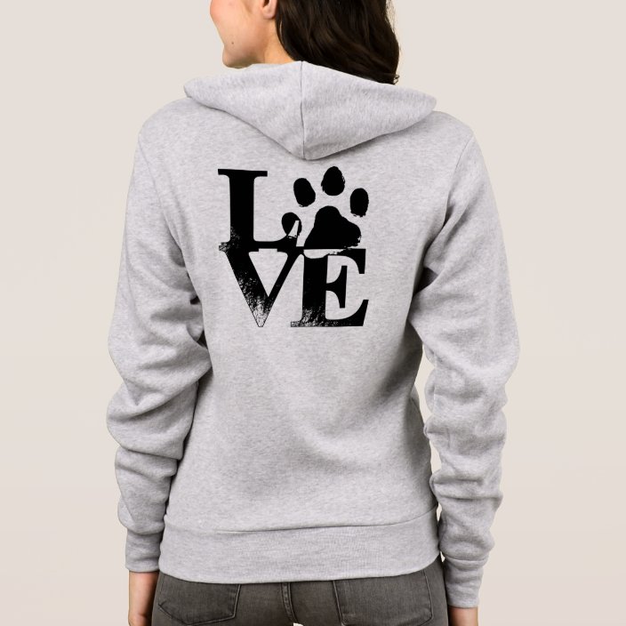 paw print hoodie