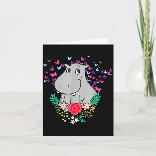 Animal Lover Butterfly Valentines Day Gift Flowers Card (Front)