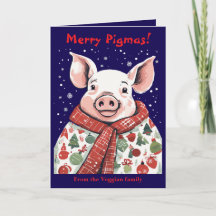 Animal Lover Christmas Pig Wrapped In A Holiday Bl