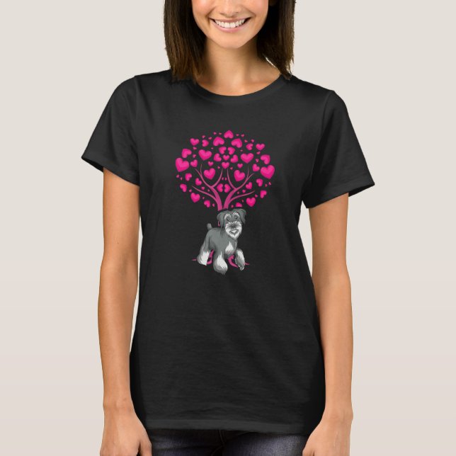 Animal Lover Dog Lover Heart Pet Owner Heart Tree  T-Shirt (Front)