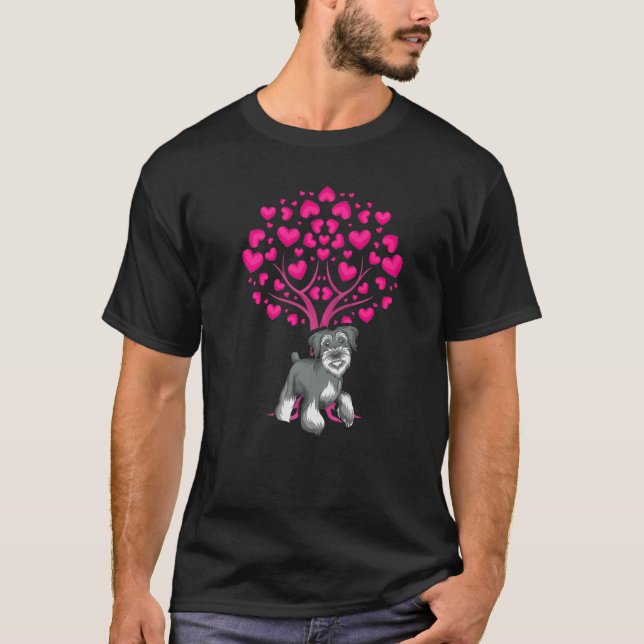 Animal Lover Dog Lover Heart Pet Owner Heart Tree  T-Shirt (Front)
