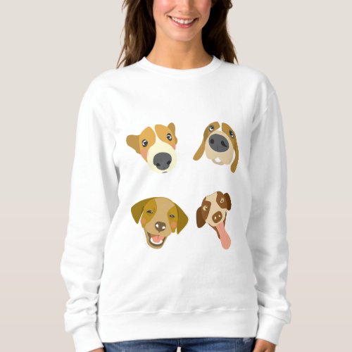 Animal Lover Dog Paw Womens Basic Sweatshirt