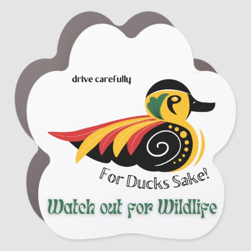Animal lover duck wildlife awareness   car magnet
