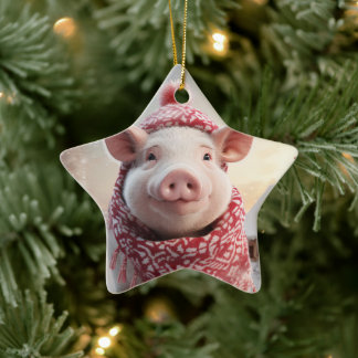 Animal Lover Gift, Farm Lover Gift, Cute Pig Ceramic Ornament