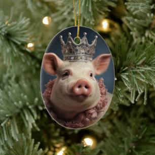 Animal Lover Gift, Farm Lover Gift, Cute Pig Ceramic Ornament
