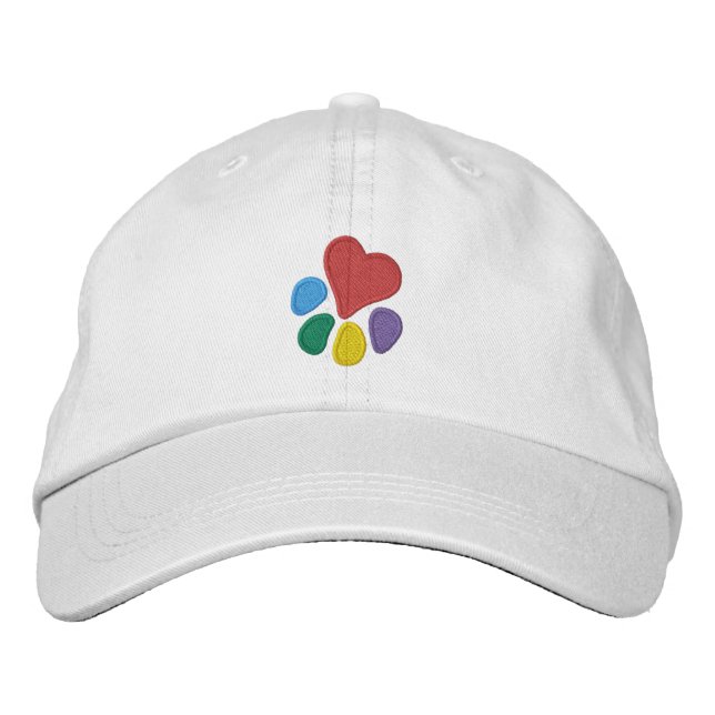 Animal Lover_Heart-Paw Embroidered Baseball Hat (Front)