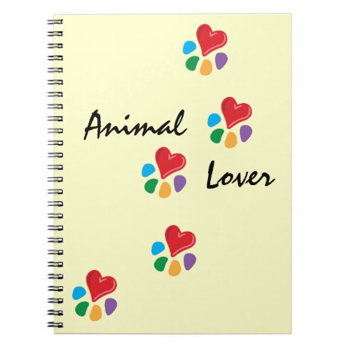 Animal Lover_Heart_Paw Footprints Notebook