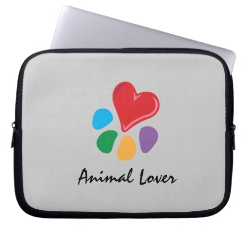 Animal Lover_Heart_Paw Laptop Sleeve