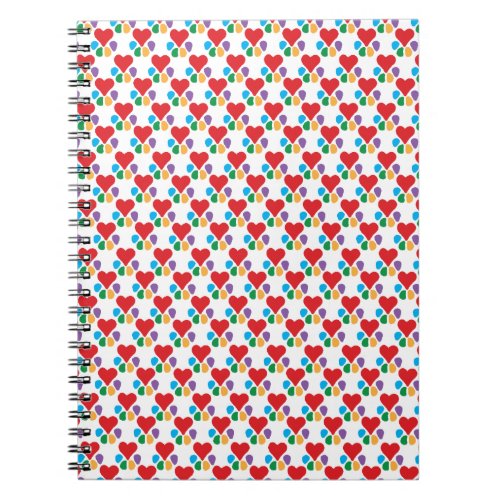 Animal Lover_Heart_Paw pattern Notebook