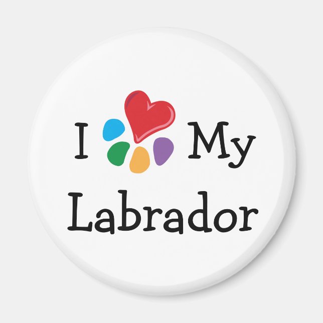 Animal Lover_I Heart Labradors Magnet (Front)