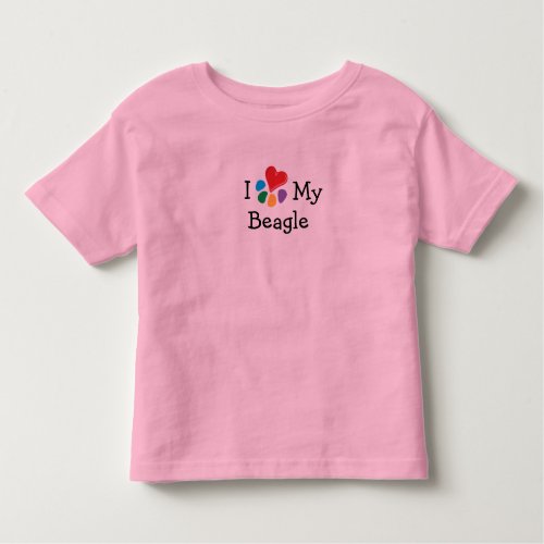 Animal Lover_I Heart My Beagle Toddler T_shirt