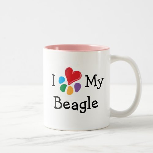 Animal Lover_I Heart My Beagle Two_Tone Coffee Mug