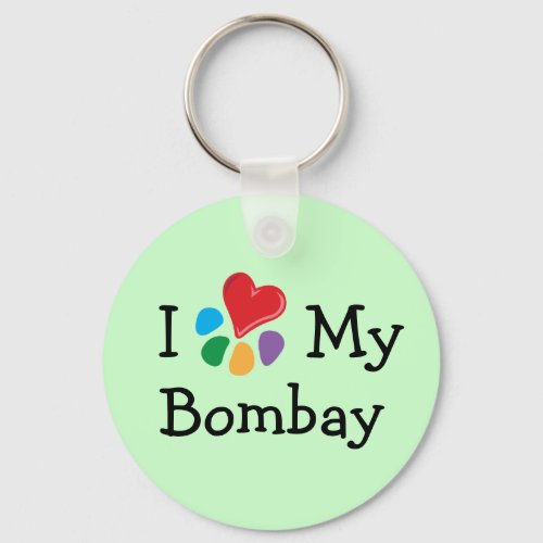 Animal Lover_I Heart My Bombay Keychain