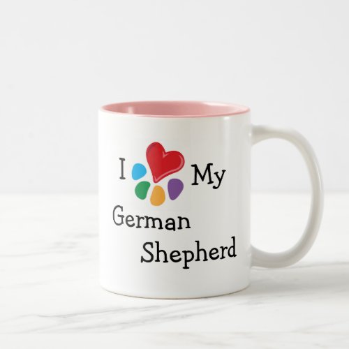 Animal Lover_I Heart My German Shepherd Two_Tone Coffee Mug