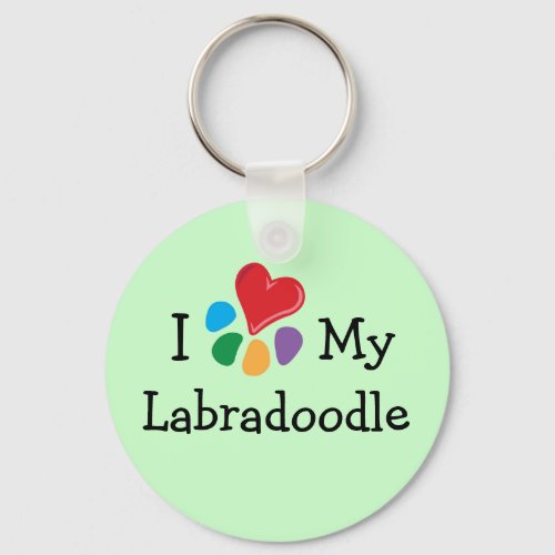 Animal Lover_I Heart My Labradoodle Keychain