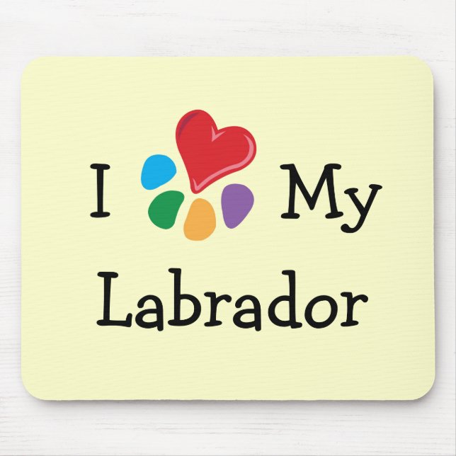 Animal Lover_I Heart My Labrador Mouse Pad (Front)