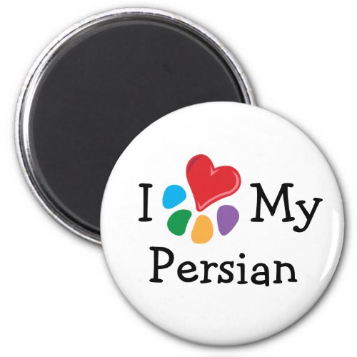 Animal Lover_I Heart My Persian Magnet