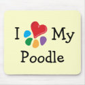 Animal Lover_I Heart My Poodle mousepad
