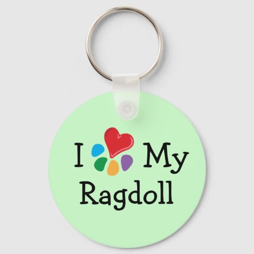 Animal Lover_I Heart My Ragdoll Keychain