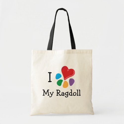 Animal Lover_I Heart My Ragdoll v2 Tote Bag