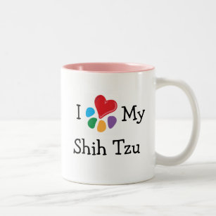 Animal Lover_I Heart My Shih Tzu Two-Tone Coffee Mug