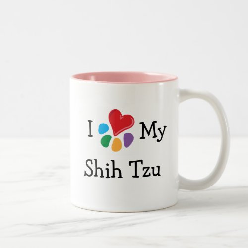 Animal Lover_I Heart My Shih Tzu Two_Tone Coffee Mug
