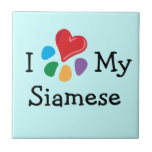 Animal Lover_I Heart My Siamese Ceramic Tile
