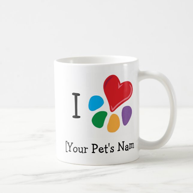 Animal Lover_I Heart template two-tone Coffee Mug (Right)