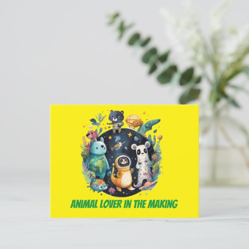 Animal Lover in the Making _ Carte Postale Postcard