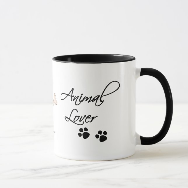 Animal Lover-Paws and Puppy Dog Mug (Right)