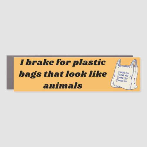 Animal lover plastic bag decal sticker Car Magnet