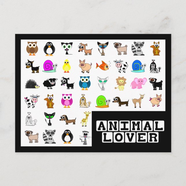 Animal Lover Postcard (Front)