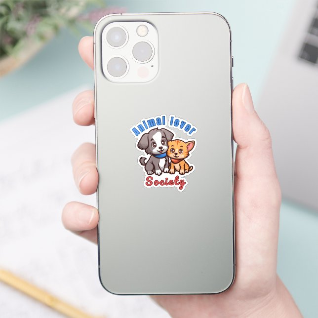 Animal lover society for animal lover sticker (Phone)