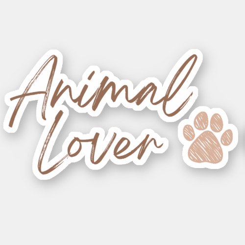Animal Lover Sticker