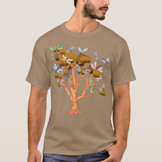Animal Lover Tree Nature Insect Dragonfly T-Shirt