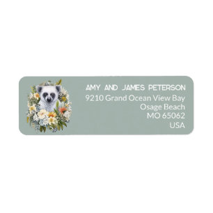 Animal lovers artsy blue aesthetic custom name label