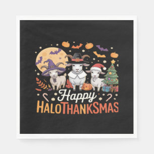 Animal Lovers Owners Happy Hallothanksmas Essentia Napkins